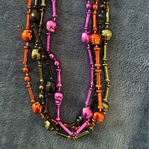 FREE WITH PURCHASE Halloween Colorful Skull Bead Necklaces